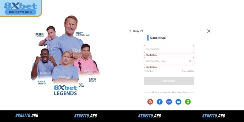 3 bước đăng nhập 8XBET cơ bản